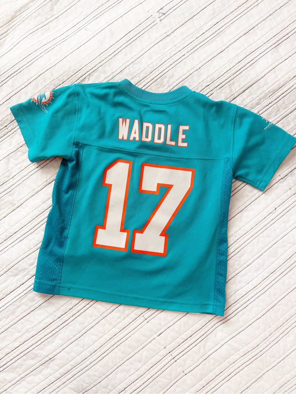Miami Dolphins Jersey Jaylen Waddle NFL Kids size Small 4 years Preschool